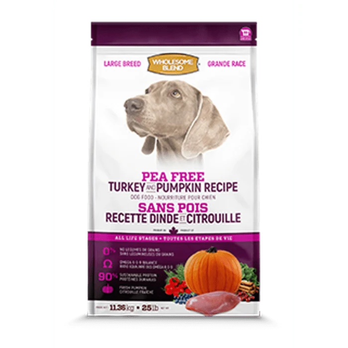Nourriture pour chien Wholesome Blend Sans Pois Dinde & Citrouille Grande Race