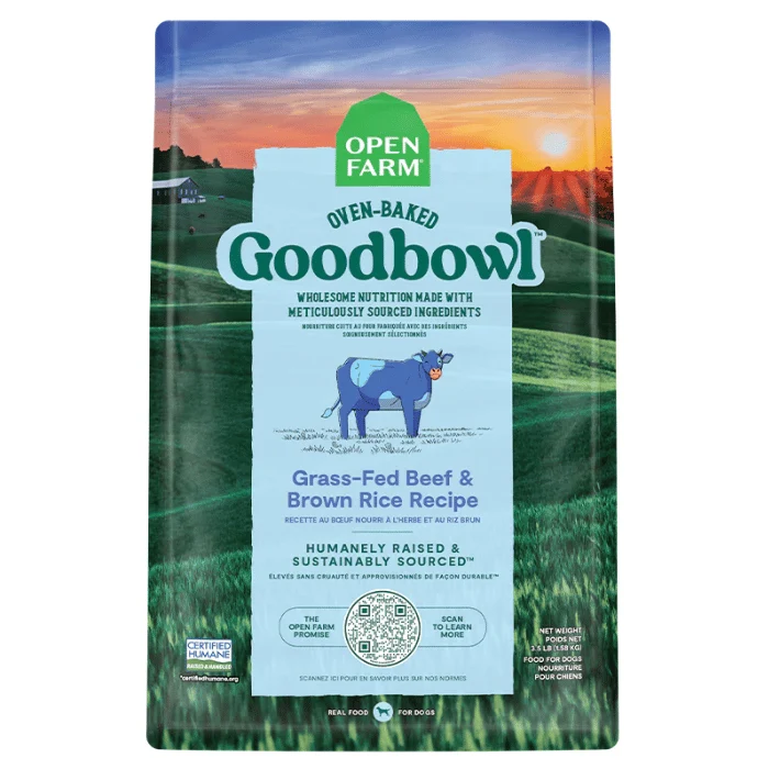 Open Farm GoodBowl Bœuf nourri à l'herbe et Riz brun pour chien