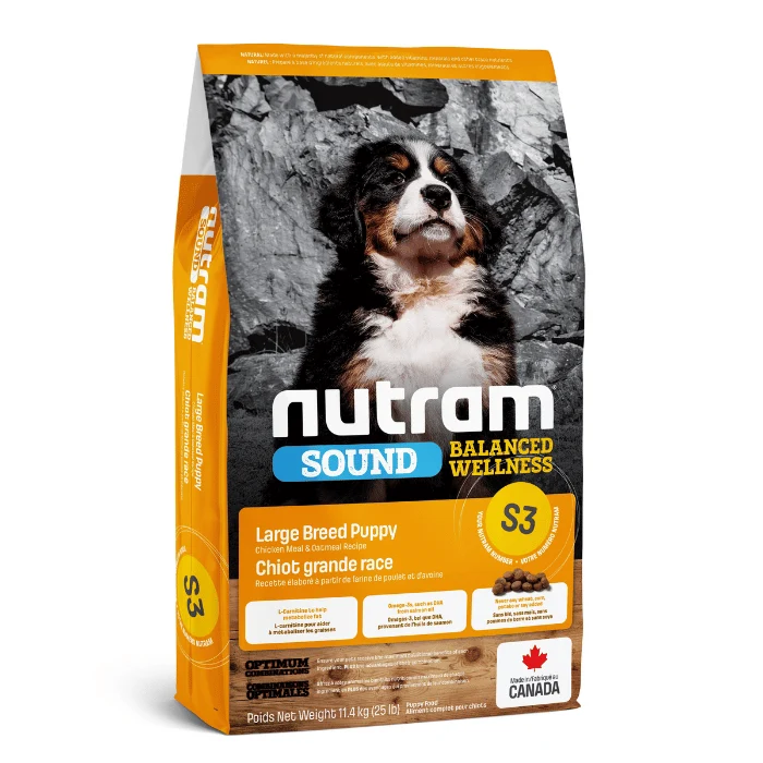 Nourriture pour chiots de grande race Nutram Sound poulet et avoine (S3)