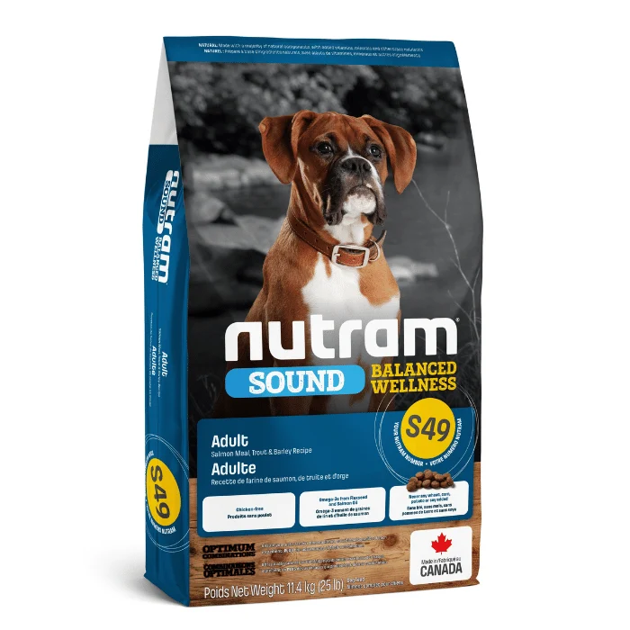 Nourriture pour chiens adultes Nutram Sound saumon et truite (S49)
