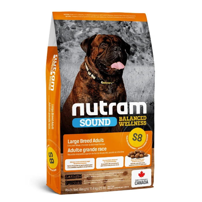 Nourriture pour chiens adultes de grande race Nutram Sound poulet et avoine (S8)