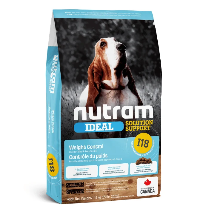Nourriture pour chiens Nutram Idéal contrôle du poids poulet et pois (I18)