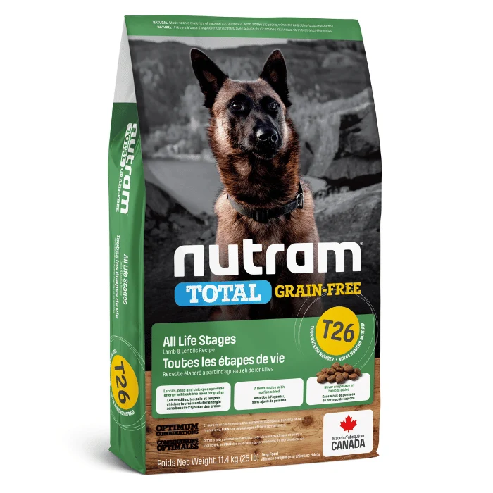 Nourriture pour chiens Nutram Total sans grain agneau et lentilles (T26)