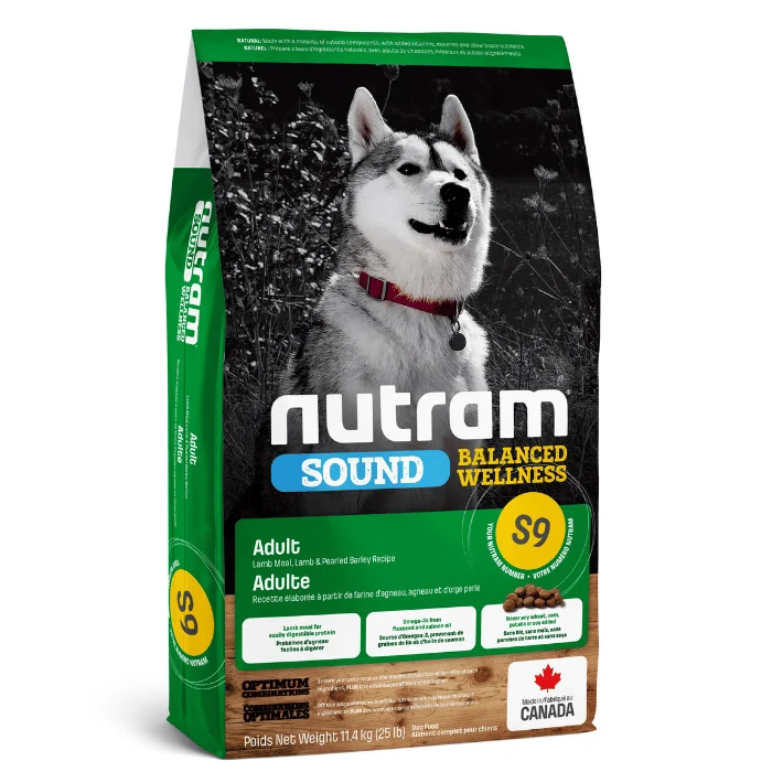 Nourriture pour chiens Nutram Sound agneau et orge (S9)