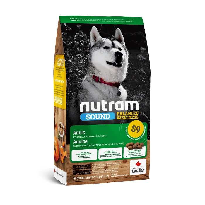 Nourriture pour chiens Nutram Sound agneau et orge (S9)