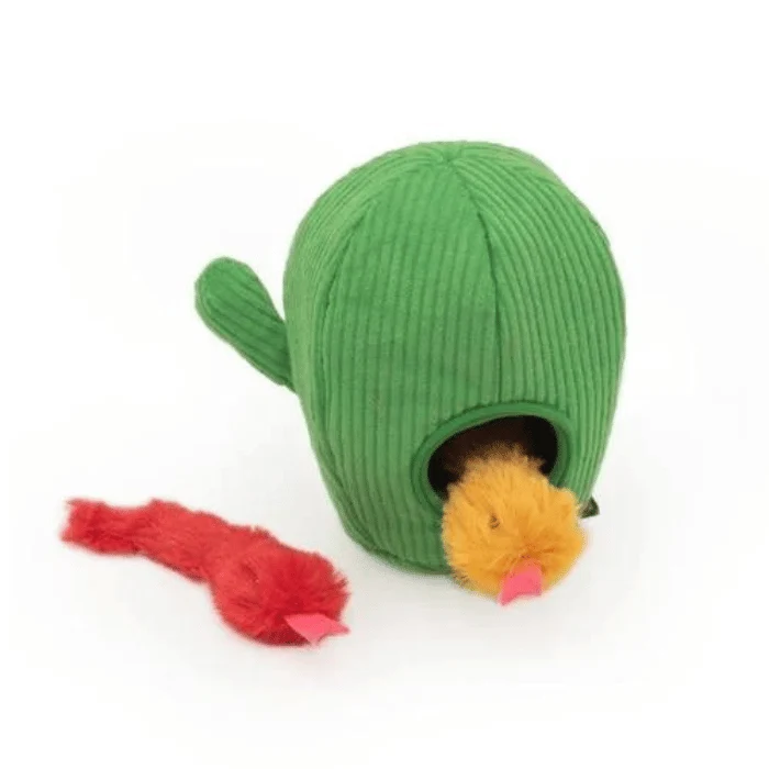 ZippyClaws - Burrow jouet interactif serpents dans le cactus pour chat
