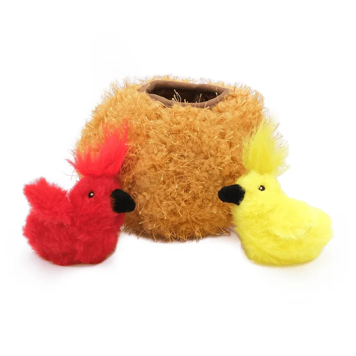 ZippyClaws - Burrow jouet interactif oiseaux dans un nid pour chat