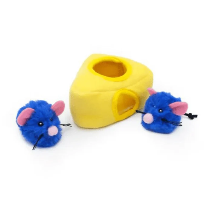ZippyClaws - Burrow jouet interactif fromage et souris pour chat