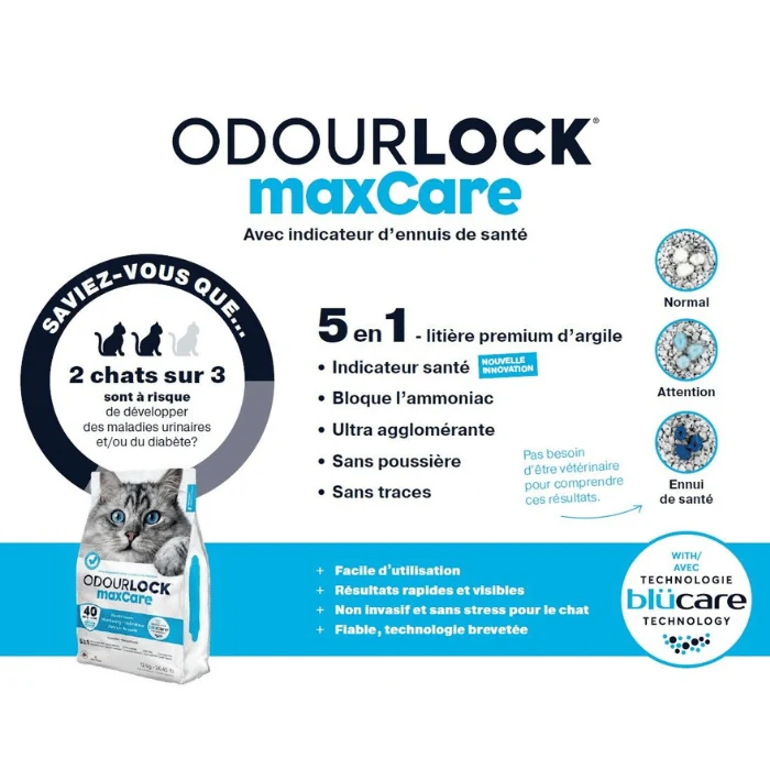 Intersand Odourlock Maxcare Litière Agglomérante Non Parfumée 12 Kg
