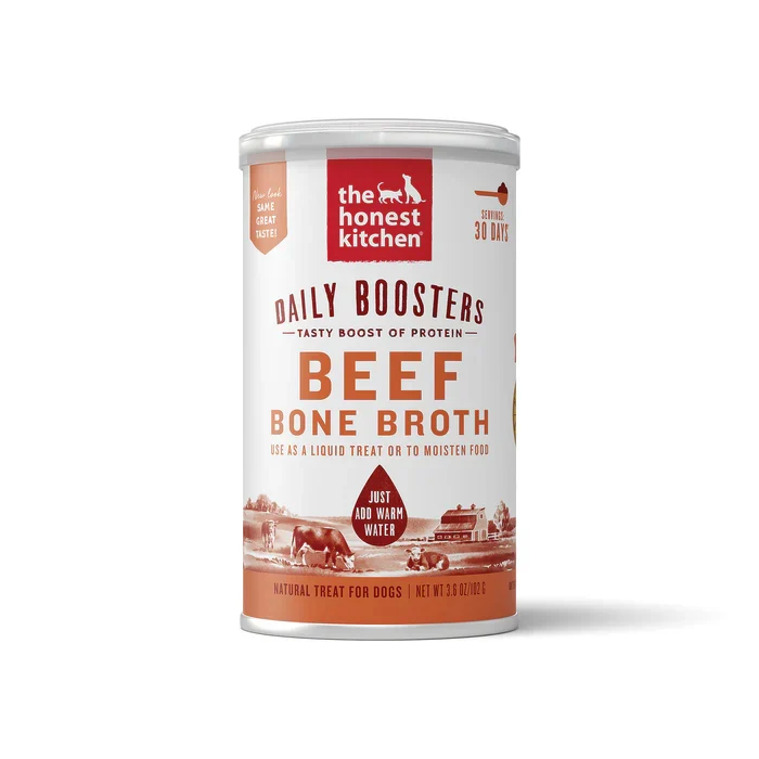 The Honest Kitchen Bouillon d'os de bœuf et curcuma 3,6 oz pour chiens et chats