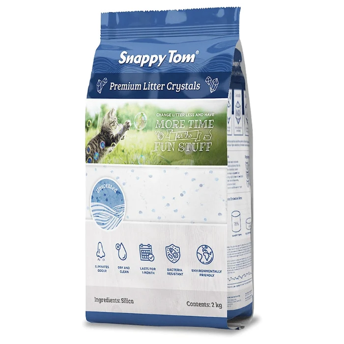 Snappy Tom - Litière cristaux de silice 4kg pour chat