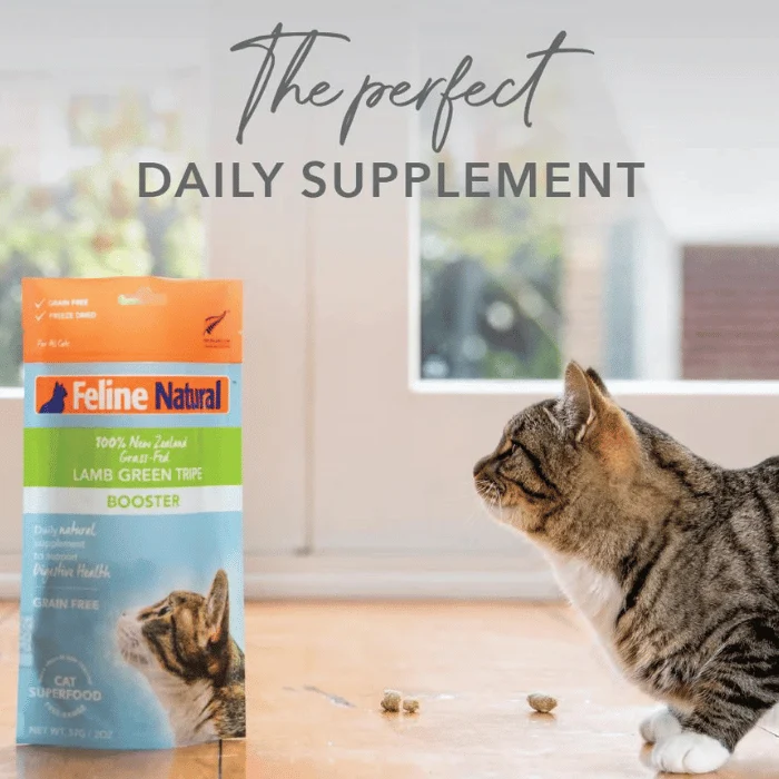 Booster pour chats Feline Natural trippe verte d'agneau