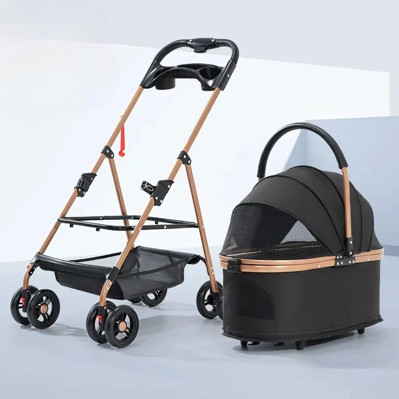 Poussette pour chat 2 en 1 - Support détachable