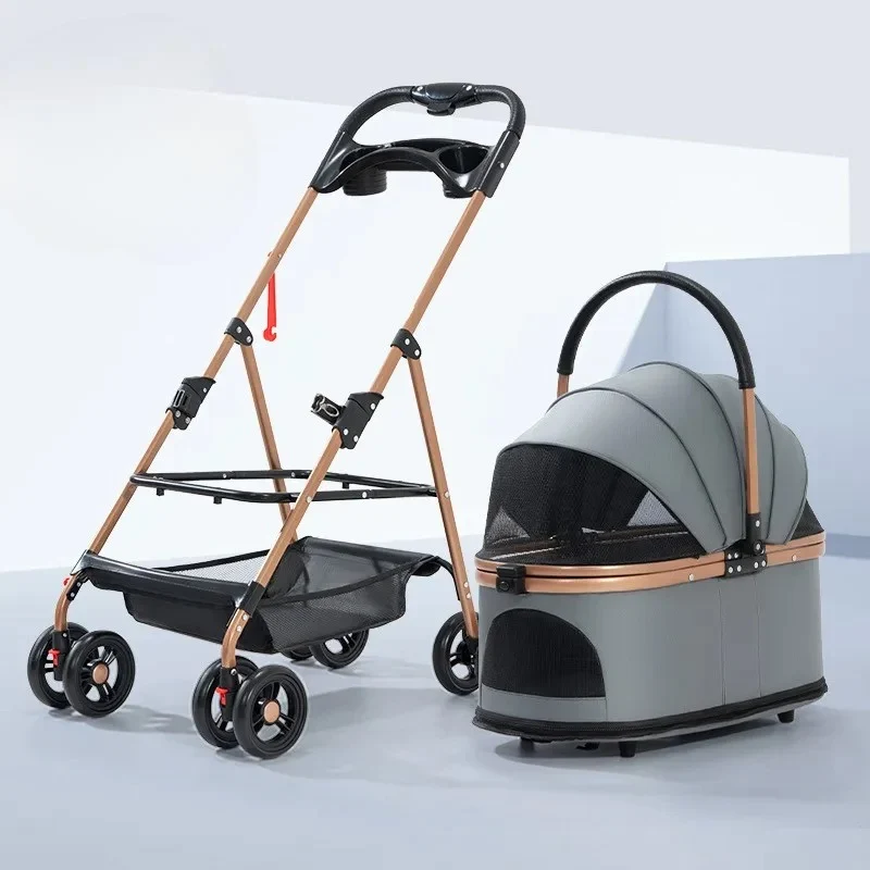 Poussette pour chat 2 en 1 - Support détachable