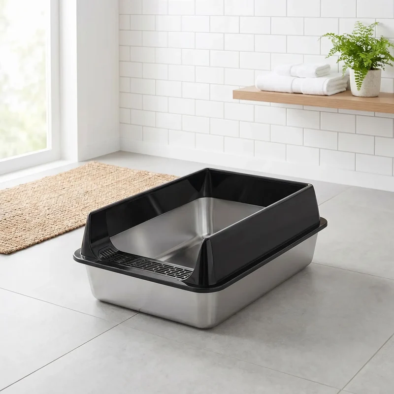 Bac à litiere anti odeur - En inox