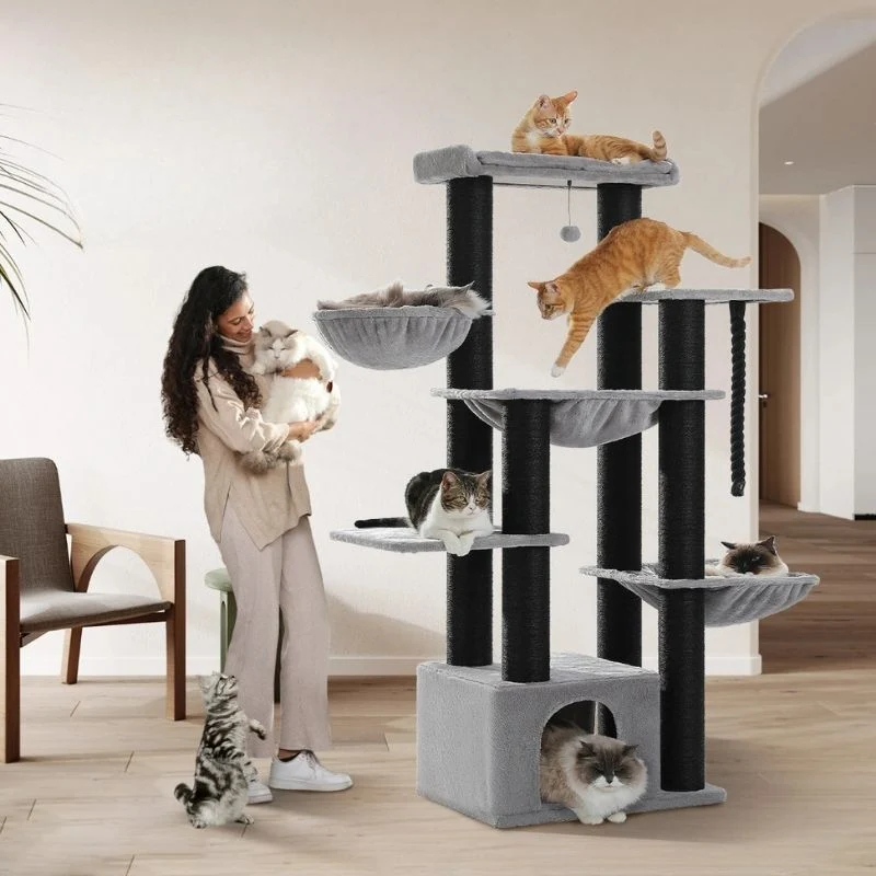 Arbre à chat pour Maine Coon ou plusieurs chats- 170 cm