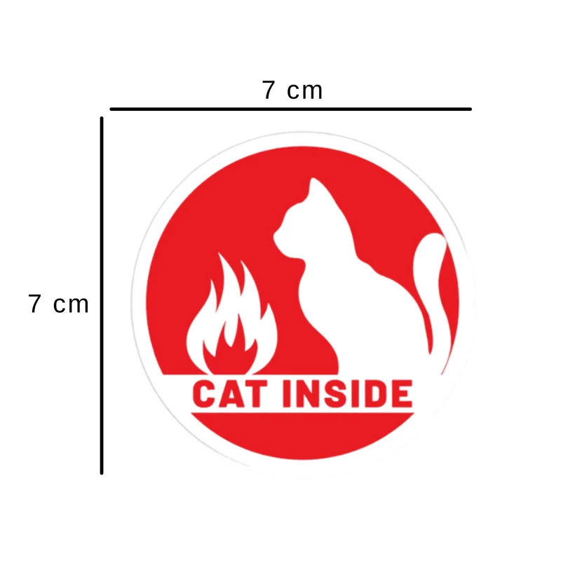 Autocollant “CAT INSIDE” de sécurité incendie pour sauver nos chats