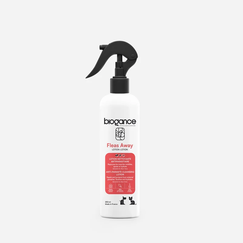 Lotion naturelle nettoyante et répulsive sans rinçage