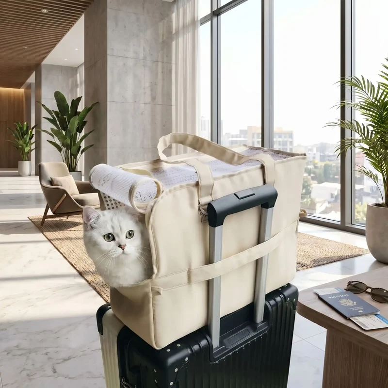 Chat sac de transport et Siège auto