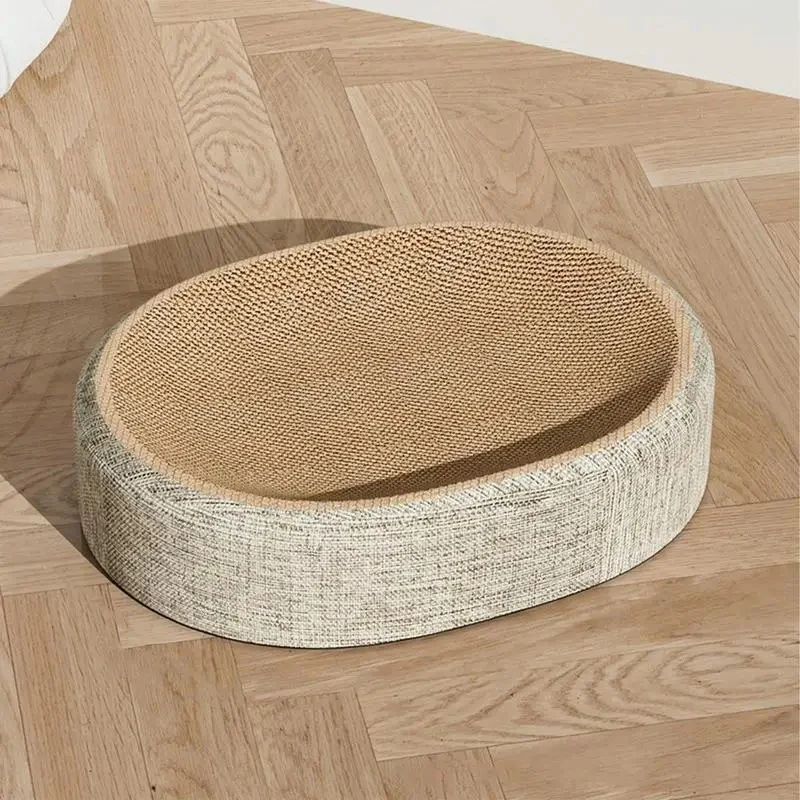 Griffoir chat | Concave Ovale En sisal