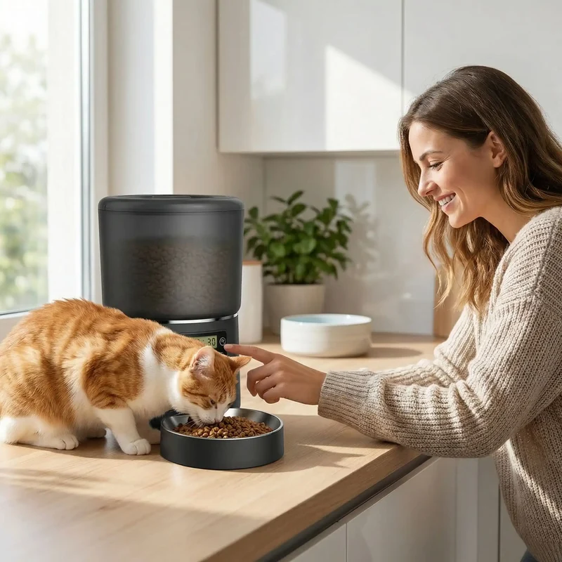 Distributeur automatique de croquettes pour chat - Smart Pet Feeder