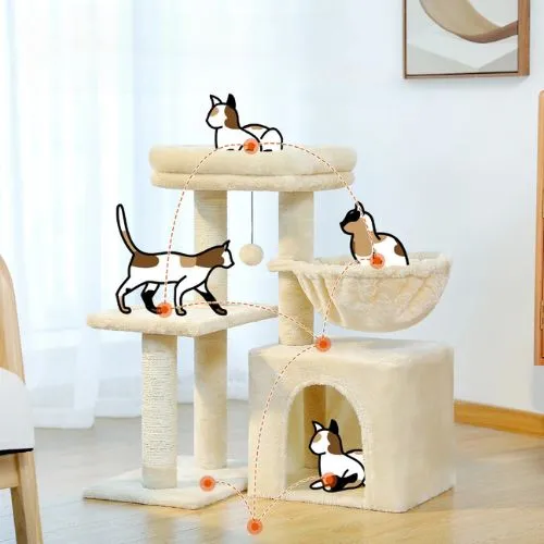 Arbre à chat - Modulable Compact CozyTree 70 cm