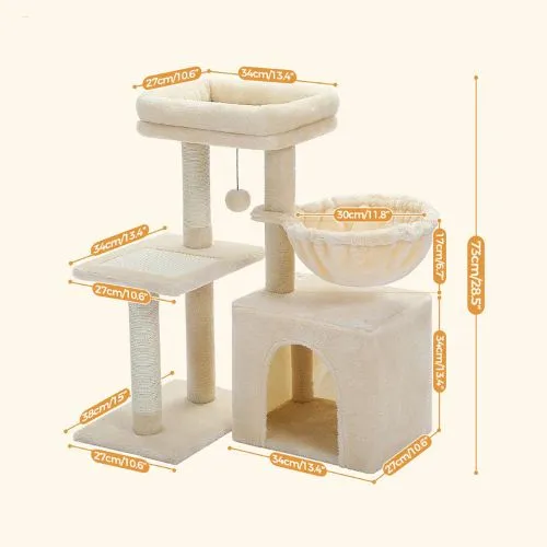Arbre à chat - Modulable Compact CozyTree 70 cm