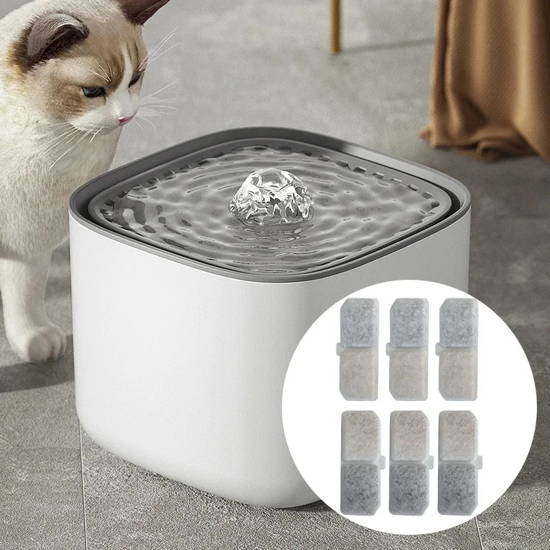 Filtre fontaine à eau chat - Lot de 6 filtres à charbon actif