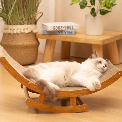 Hamac pour chat - Avec griffoir intégré en carton