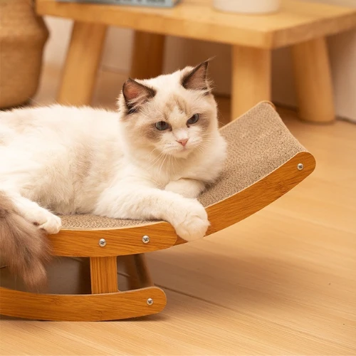 Hamac pour chat - Avec griffoir intégré en carton