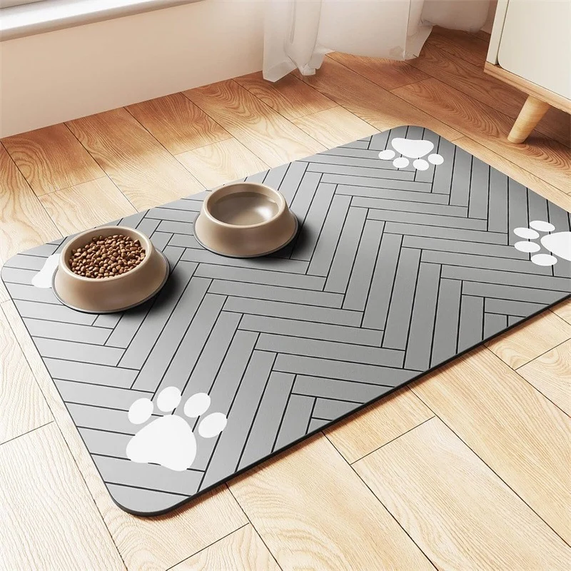 Tapis de nourriture pour chat - Absorbant