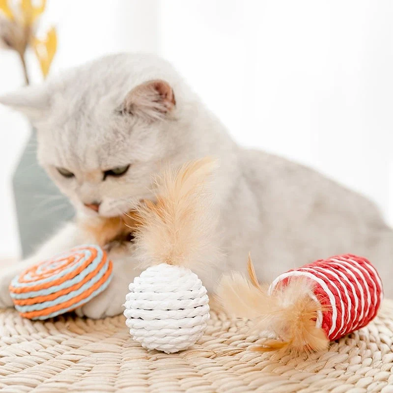 Pack de 7 Jouets pour Chat avec Plumes