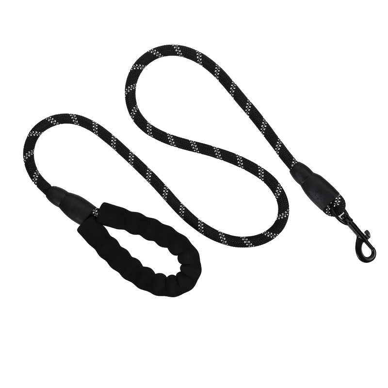 Laisse nylon réfléchissante noire 120 cm Mon Ami Luki
