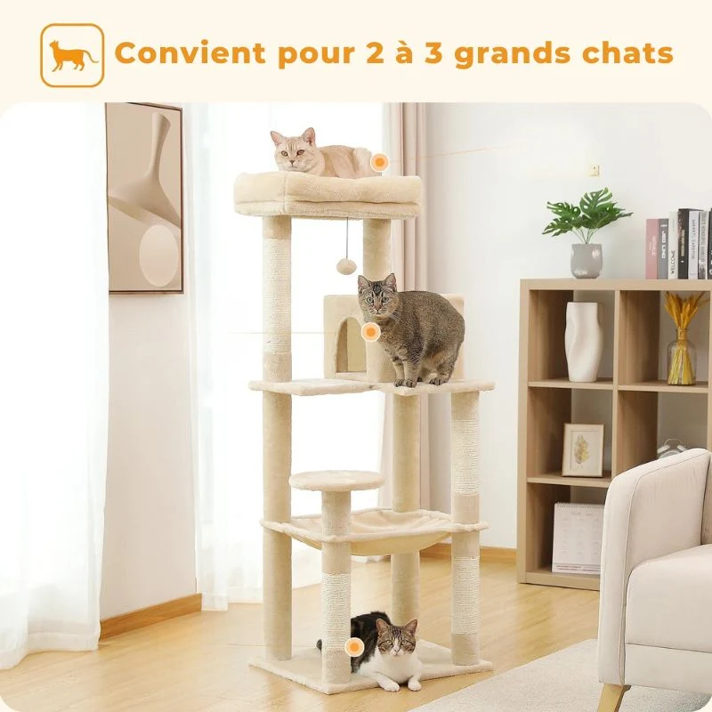 Arbre à chat - Multiniveaux 140 cm