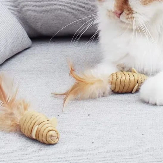 Jouet chat - Souris en sisal