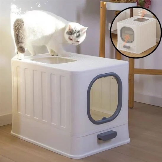 Bac à litière chat - Anti-éclaboussures
