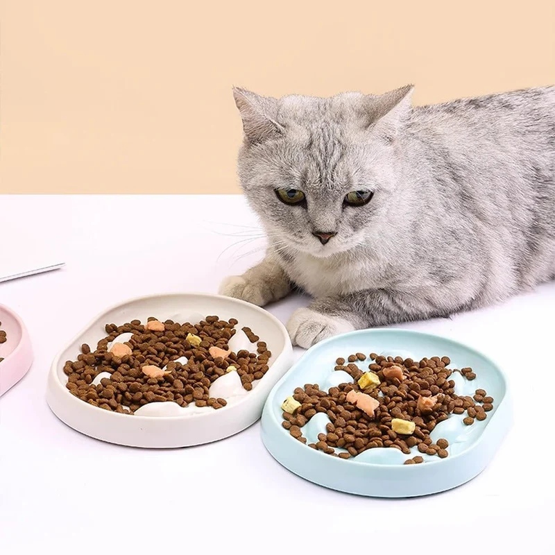 Gamelle anti glouton chat - Anti-déversement