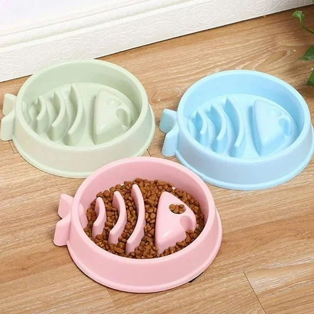 Gamelle anti-glouton chat - Poisson