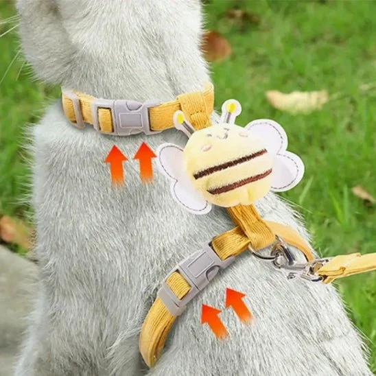 Harnais chat - Look mignon d'abeille