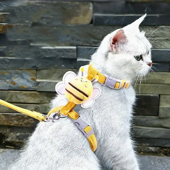 Harnais chat - Look mignon d'abeille