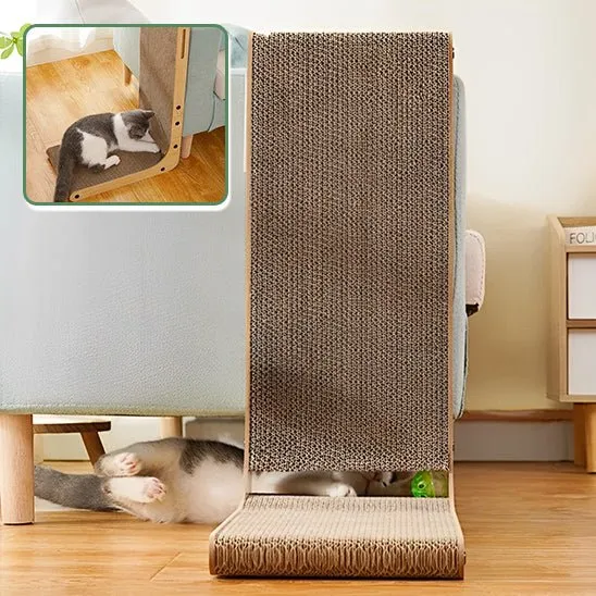 Griffoir chat - En carton design en L