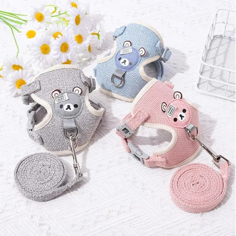Harnais pour chat - Motif ourson