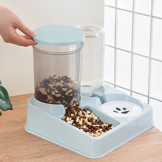 Distributeur eau et croquette chat – 2 en 1
