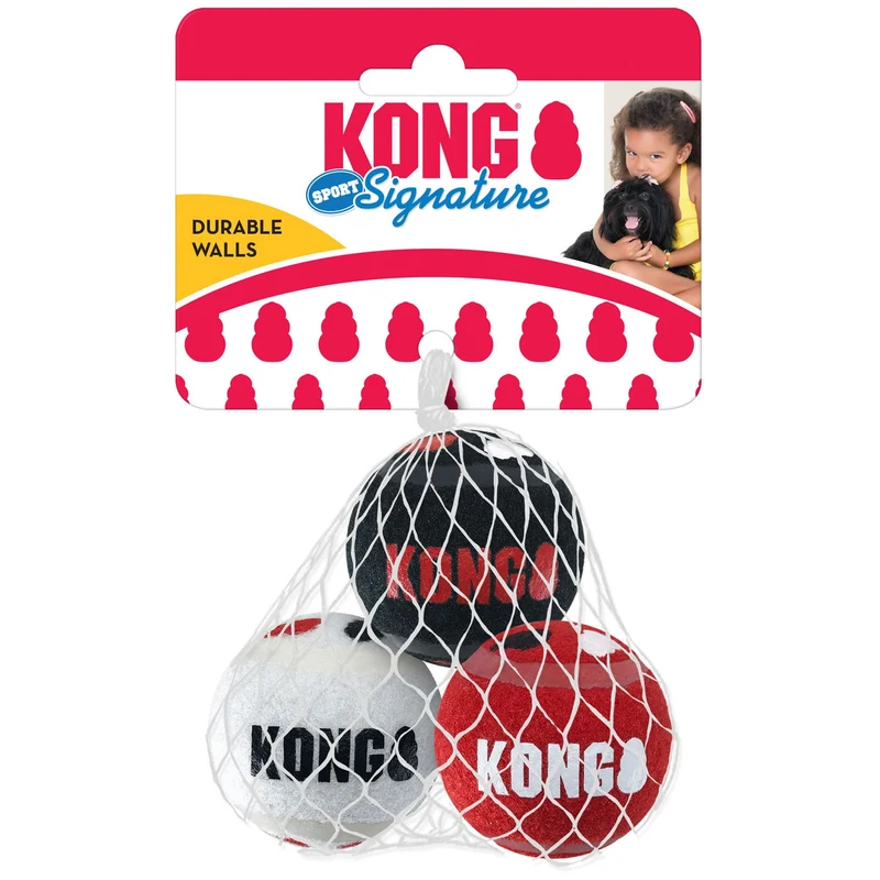 KONG Signature Sport Balls S – Balles pour chien (lot de 3)