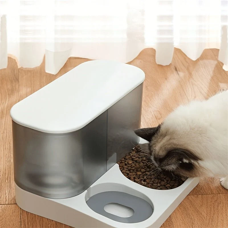 Distributeur de croquettes pour chat - 2 en 1