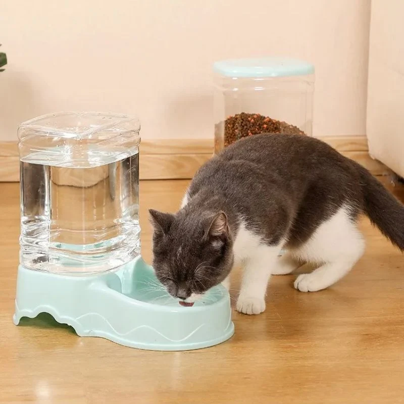 Distributeur croquettes et eau pour chat - Grande capacité