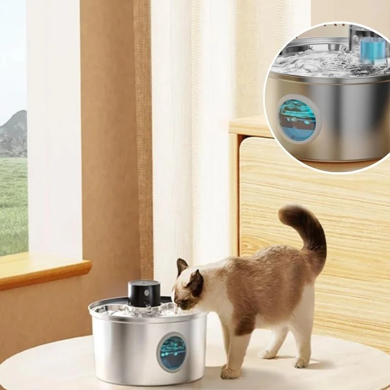 FONTAINE À EAU POUR CHAT - AUTOMATIQUE AVEC CAPTEUR (3,2L)