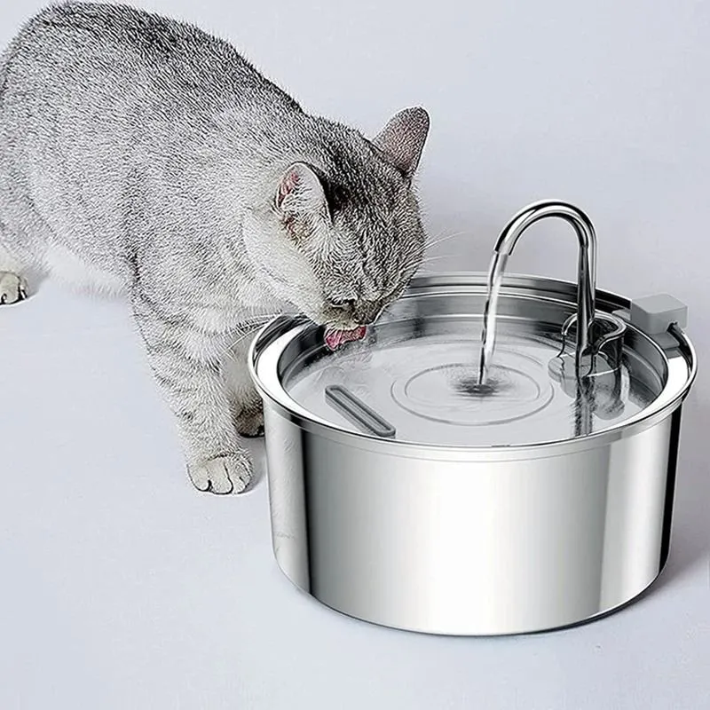 FONTAINE A EAU CHAT- AUTOMATIQUE EN ACIER (3L)