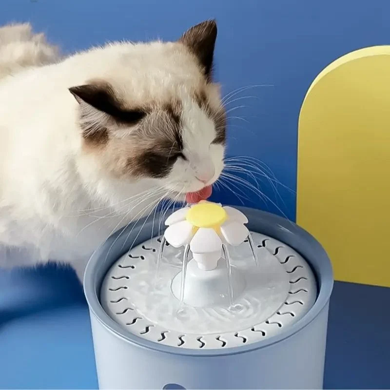 FONTAINE À EAU CHAT - ÉCLAIRAGE LED (2,4L)