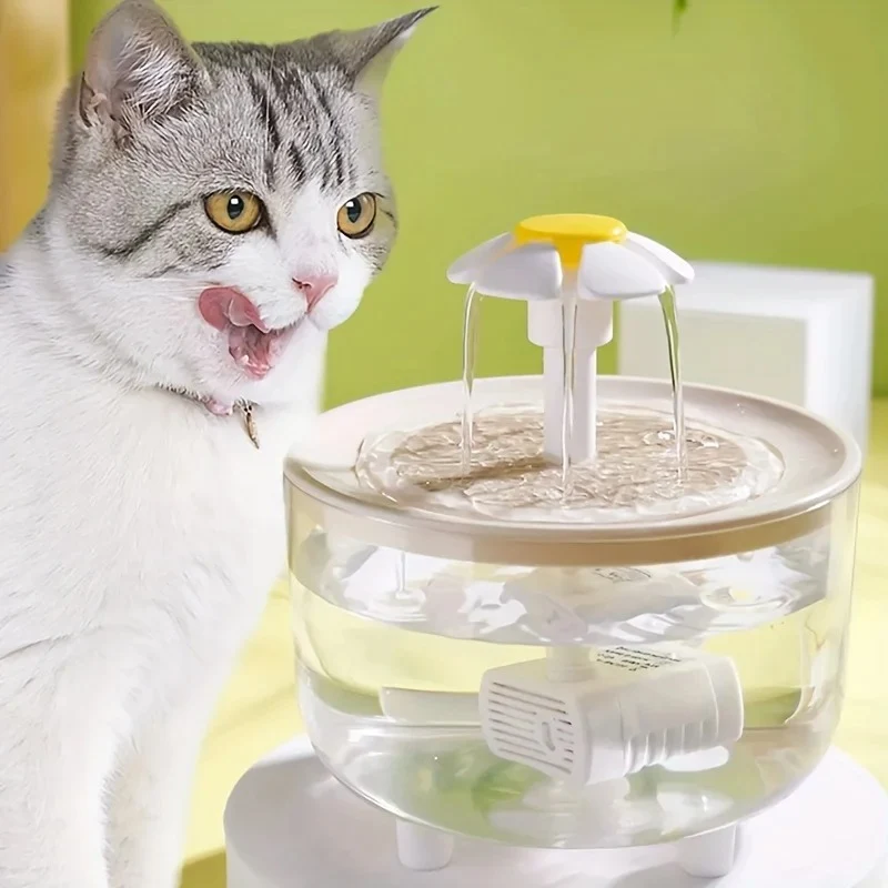 FONTAINE EAU CHAT - À FLEUR TRANSPARENTE (1L)
